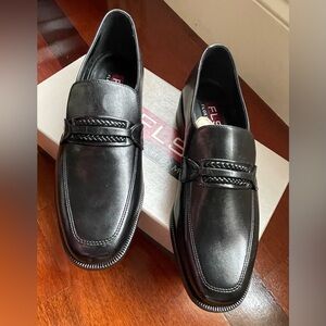 NWT NIB Leather Florsheim Arlington Mens Dress Loafers Slip on Shoes Black S 8 D
